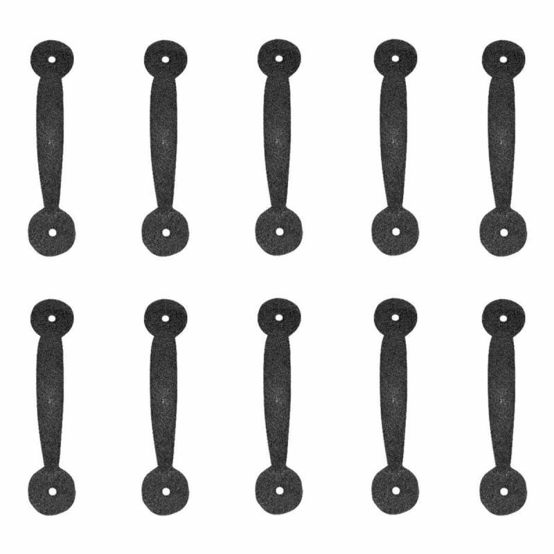 10 Door or Drawer Pull Black Wrought Iron Bean 4 3/4″ x 1″  |  Cabinet Drawer & Door Handle Cabinet Drawer & Door Handle Cabinet Drawer & Door Handle