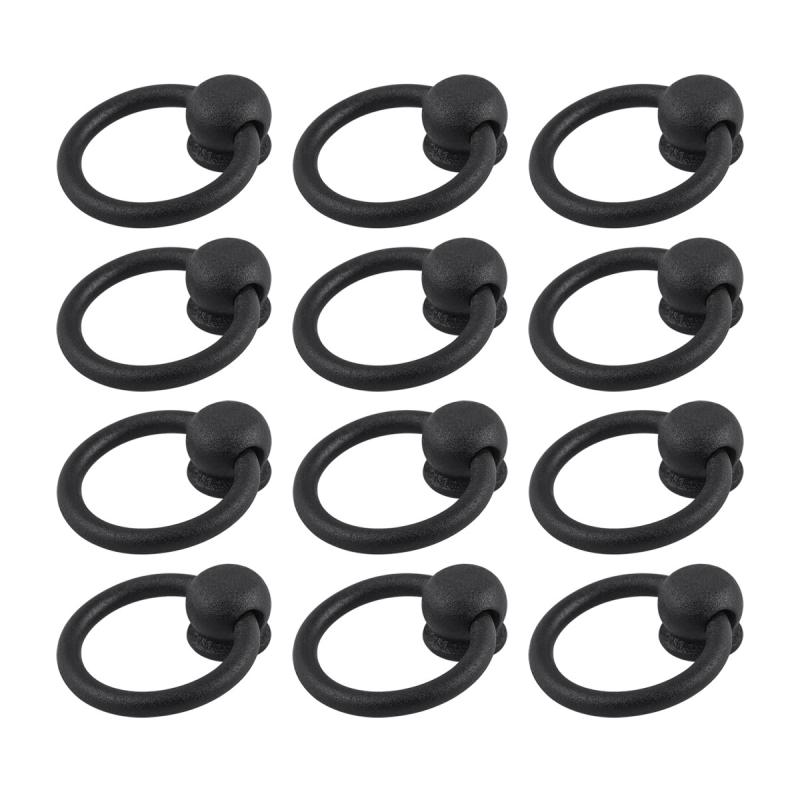 12 Cabinet Ring Pulls Mission Black Wrought Iron  |  Cabinet & Drawer Pulls Cabinet & Drawer Pulls Cabinet & Drawer Pulls