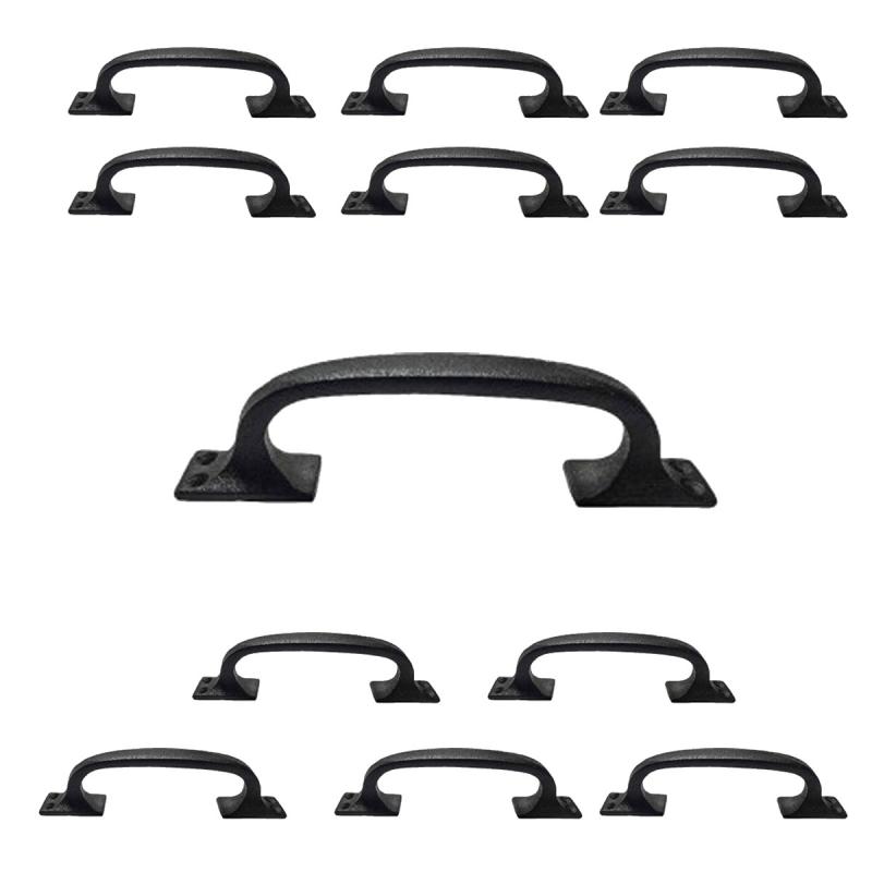 12 Pcs Door Pull Handle Black Wrought Iron 6″ Dresser Door Pulls Cabinet Handle  |  Cabinet Drawer & Door Handle Cabinet Drawer & Door Handle Cabinet Drawer & Door Handle