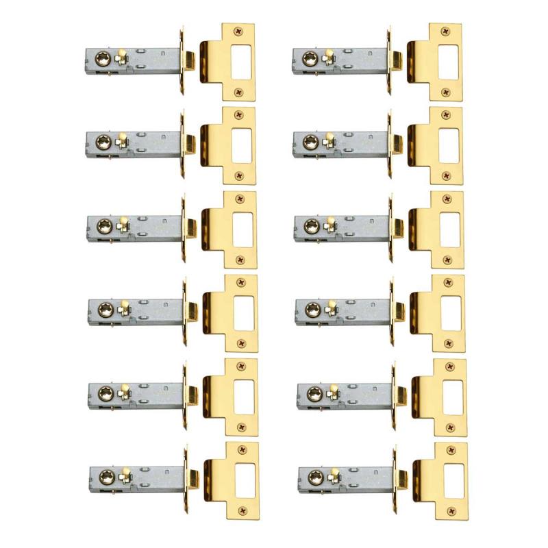 12 Privacy Door Knob Latch Sets Reversible Gold PVD 2 3/8″  |  Backset Latches Backset Latches Backset Latches