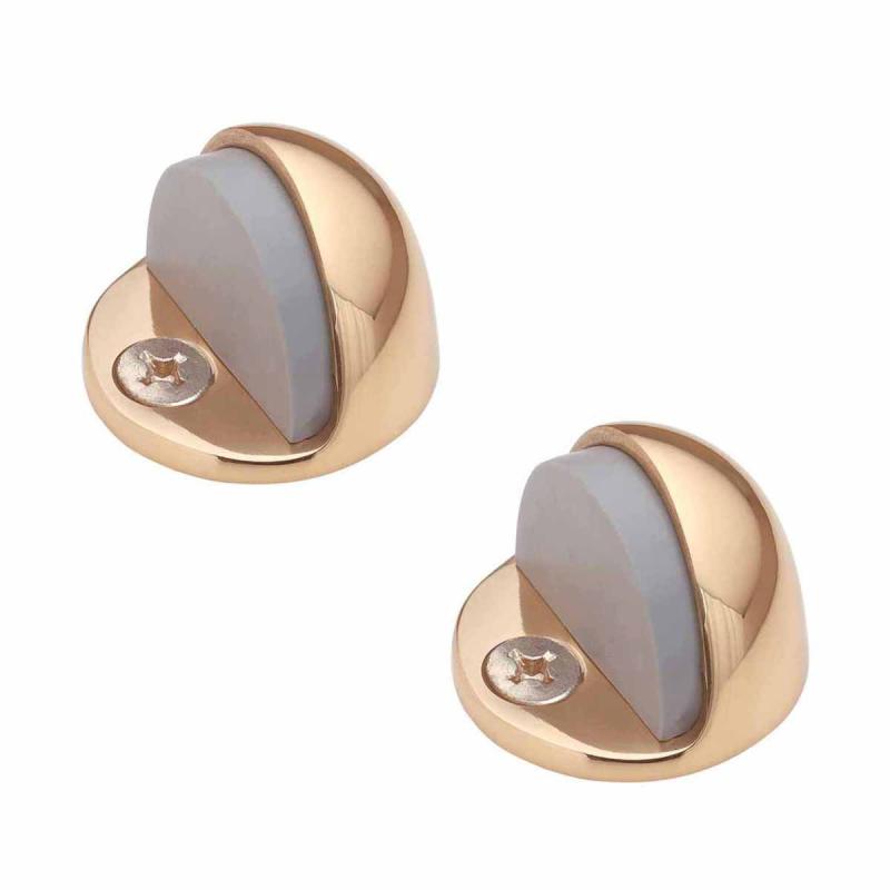 2 Brass Door Stop Dome Floor Mount Bumper  |  Door Stops and Bumpers Door Hardware Door Stops & Bumpers