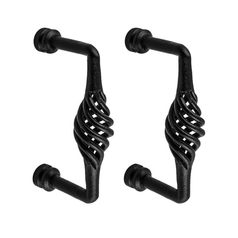 2 Drawer Handle Cabinet Pull Birdcage Black Wrought Iron 5″  |  Cabinet Drawer & Door Handle Cabinet Drawer & Door Handle Cabinet Drawer & Door Handle