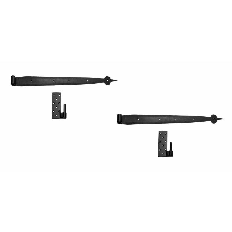 2 Pintle Bean Door Hinge Black Wrought Iron 24 1/2″ H  |  Cabinet & Door Hinges Cabinet & Door Hinges Cabinet & Door Hinges