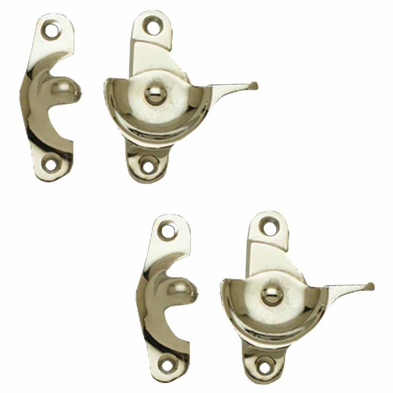 2 Traditional Solid Brass Window Sash Lock Bright Chrome  |  Window & Shutter Hardware Home Hardware Window & Shutter Hardware