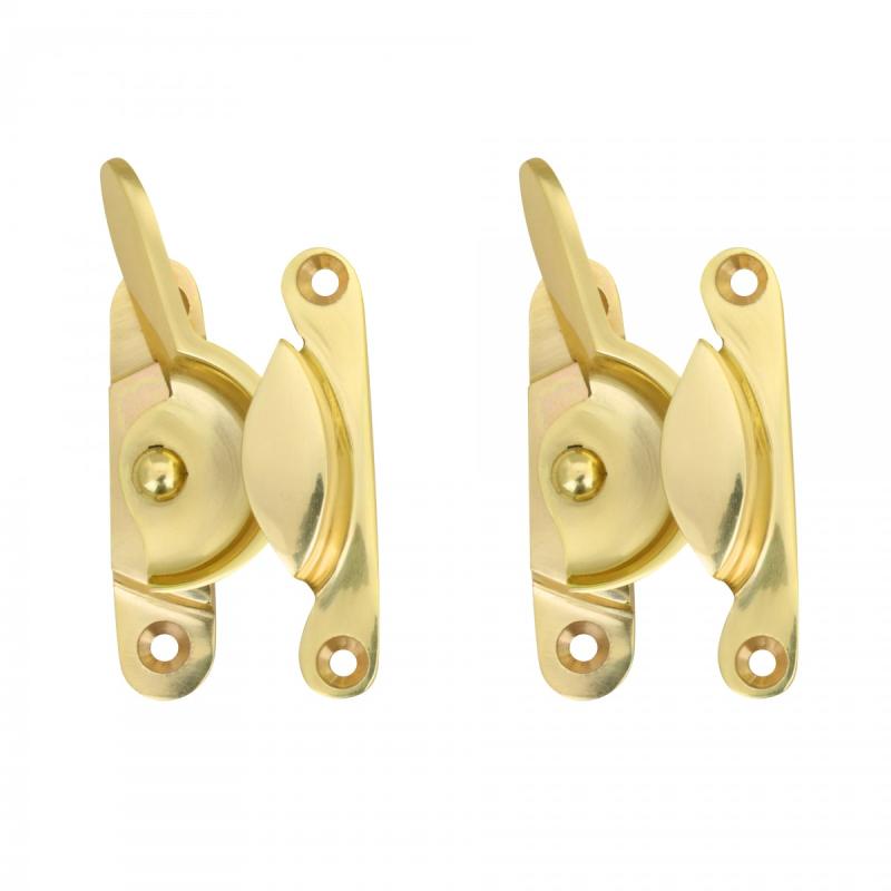 2 Traditional Window Sash Lock Bright Solid Brass  |  Window & Shutter Hardware Home Hardware Window & Shutter Hardware