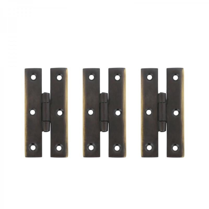 3″ Oil Rubbed Bronze Cabinet Flush H Hinge Pack of 3  |  Cabinet & Door Hinges Cabinet & Door Hinges Cabinet & Door Hinges