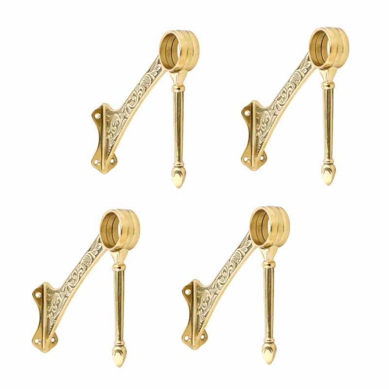 4 Bar Brackets Polished Solid Brass Swing Leg Set of 4  |  Stair Bracket Hardware Stair Bracket Hardware Stair Bracket Hardware