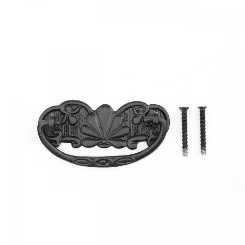 4″ Black Kitchen Cabinet Pull Handle Antique Scalloped  |  Cabinet & Drawer Pulls Cabinet & Drawer Pulls Cabinet & Drawer Pulls