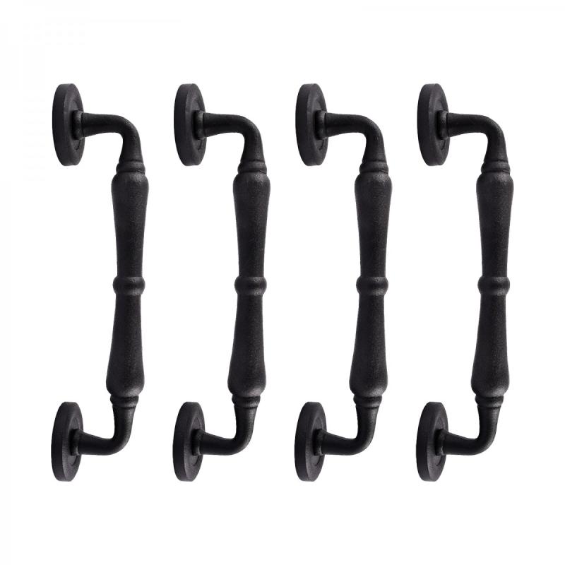 4 Door Pull Black Wrought Iron Spindle 9″ H  |  Cabinet Drawer & Door Handle Cabinet Drawer & Door Handle Cabinet Drawer & Door Handle