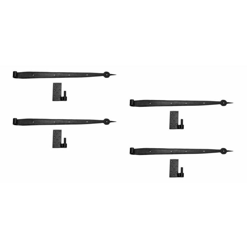 4 Pintle Bean Door Hinge Black Wrought Iron 24 1/2″ H  |  Cabinet & Door Hinges Cabinet & Door Hinges Cabinet & Door Hinges