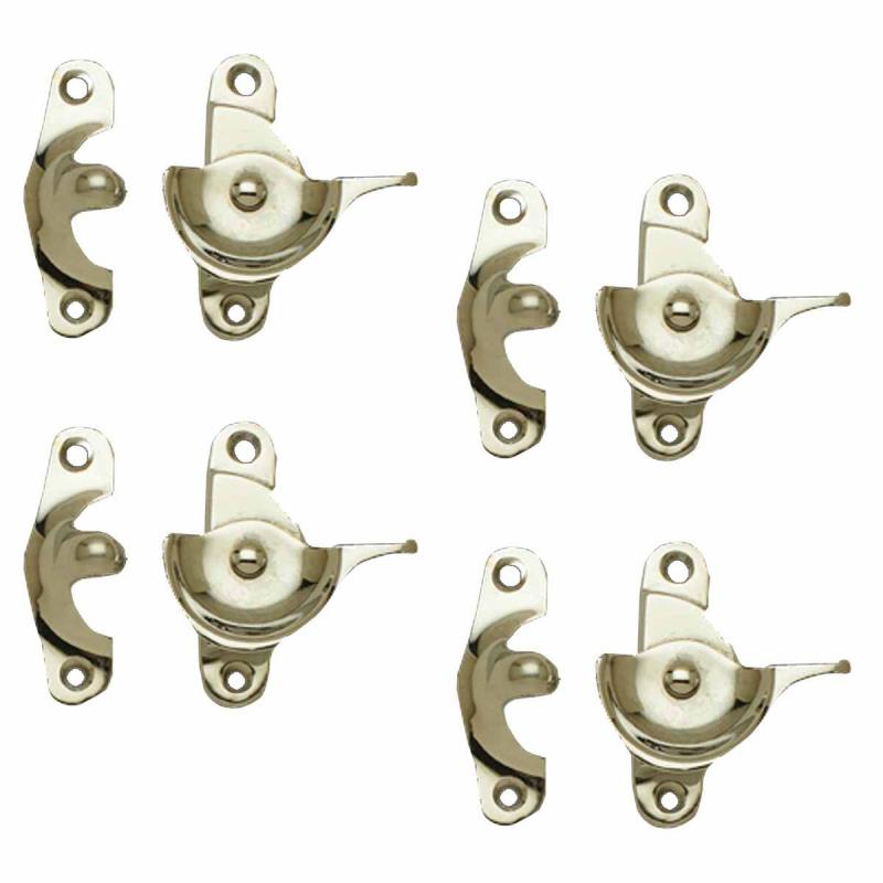 4 Traditional Solid Brass Window Sash Lock Bright Chrome  |  Window & Shutter Hardware Home Hardware Window & Shutter Hardware