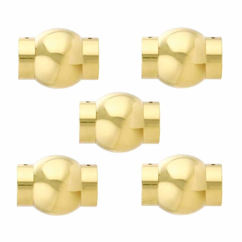 5 Ball Joint Fittings Polished 1-1/2″ Dia Set of 5  |  Rail Connectors and Elbows Rail Connectors & Elbows Rail Connectors & Elbows