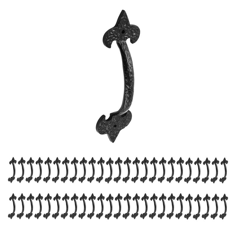 50 Black Cabinet Drawer Pull Handle Wrought Iron Rust Resistant  |  Cabinet Drawer & Door Handle Cabinet Drawer & Door Handle Cabinet Drawer & Door Handle