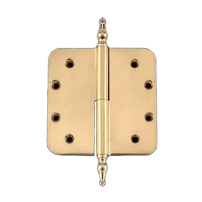 5in Lift Off Right Brass Door Hinge Radius Temple Tip  |  Cabinet & Door Hinges Cabinet & Door Hinges Cabinet & Door Hinges