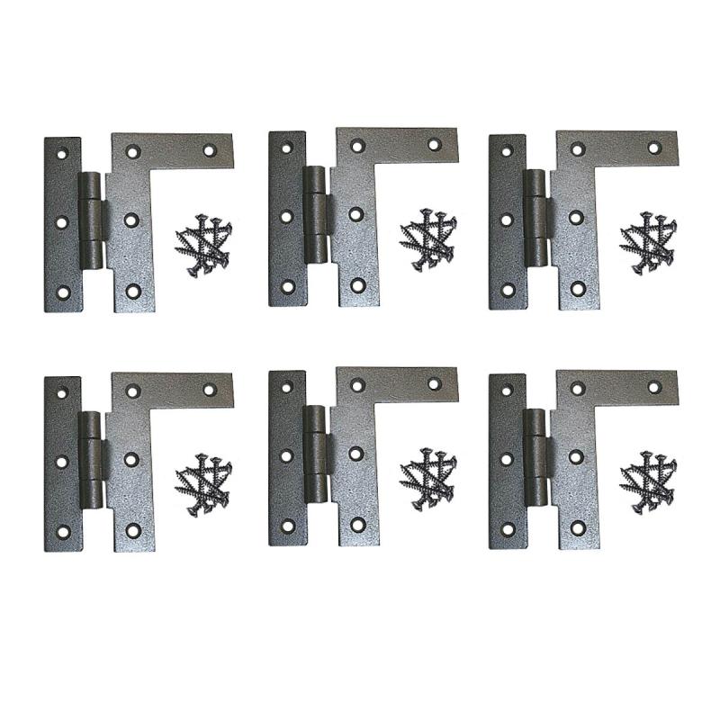 6 Cabinet Hinges Wrought Iron HL Right Only 3.5″H w/ Offset  |  Cabinet & Door Hinges Cabinet & Door Hinges Cabinet & Door Hinges