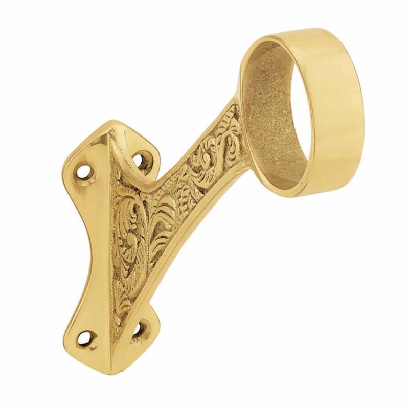 Bar Bracket Polished Solid Brass Bracket Decorative Bracket  |  Stair Rail and Accessories Home Hardware Stair Rail & Accessories