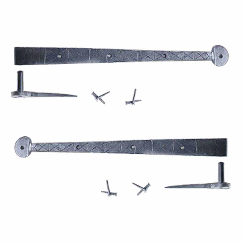 Bean Diamond Etch Pintle Door Strap Hinge Iron 14″ Pack of 2  |  Cabinet & Door Hinges Cabinet & Door Hinges Cabinet & Door Hinges