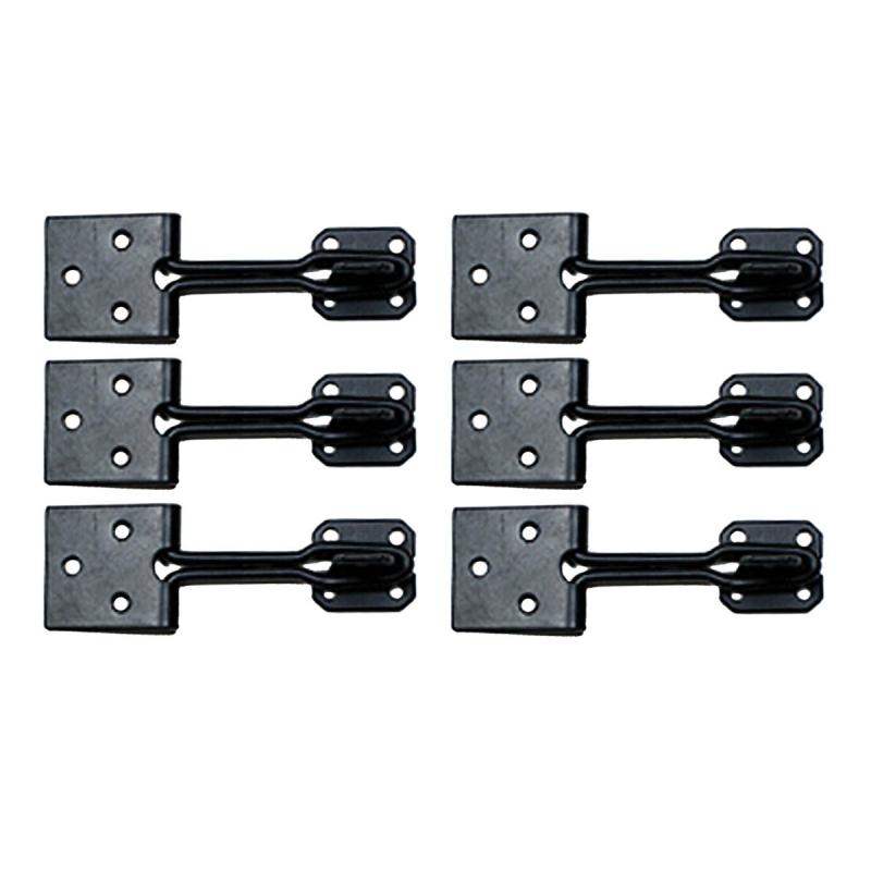 Black Door Hasp Door Lock Latch Wrought Iron Wire 3″ Pack of 6  |  Hasp Locks Door Hardware Hasp Locks