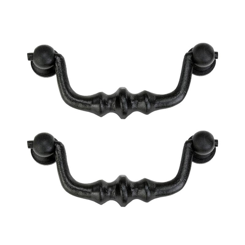 Black Drawer Bail Pull 4.38″ L Wrought iron Drop Style Swing Handles Pack of 2  |  Cabinet Drawer & Door Handle Cabinet Drawer & Door Handle Cabinet Drawer & Door Handle