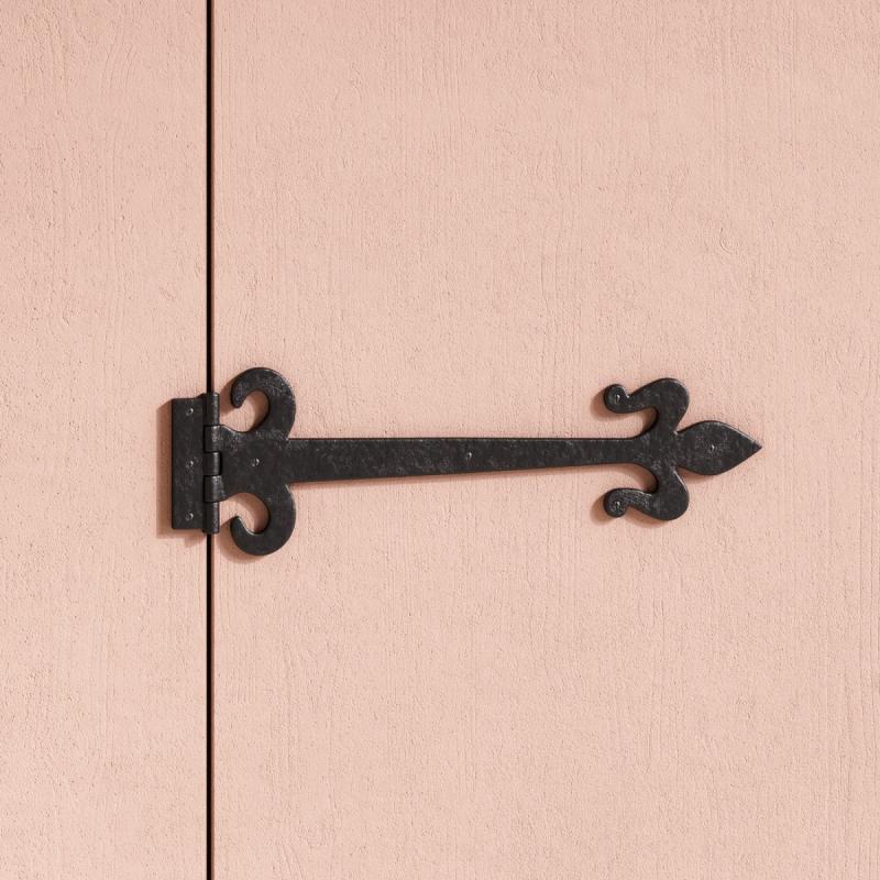 Black Gate Strap Hinge 18″ Wrought Iron Flush Mount Door Hinge  |  Cabinet & Door Hinges Cabinet & Door Hinges Cabinet & Door Hinges