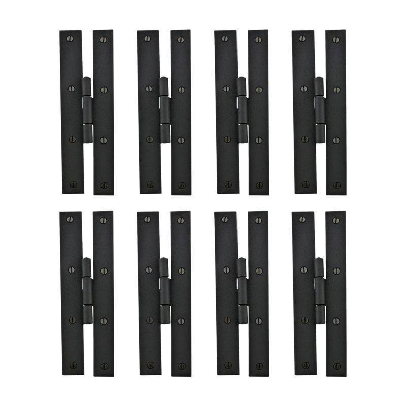 Black Iron Flush Door Hinge H Forged High Rustproof Finish 7 Inch Pack of 8  |  Cabinet & Door Hinges Cabinet & Door Hinges Cabinet & Door Hinges