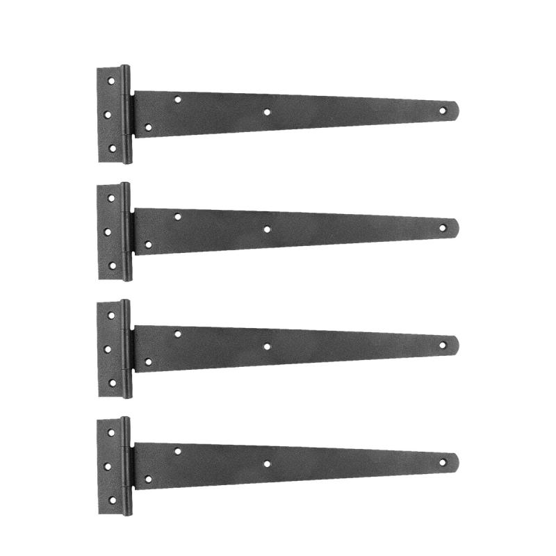 Black Iron T Strap Hinge 13″ L Light Duty Iron Authentic Flush Mount Pack of 4  |  Cabinet & Door Hinges Cabinet & Door Hinges Cabinet & Door Hinges