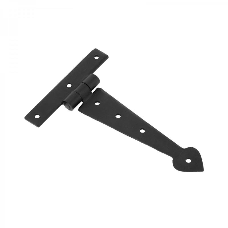 Black Iron T Strap Hinge 6 Inches Long Modern Decorative Arrow Tee Hinge Rust Resistant Powder Coated Wooden Cabinet Door or Gate Hinges with Screws  |  Cabinet & Door Hinges Cabinet & Door Hinges Cabinet & Door Hinges