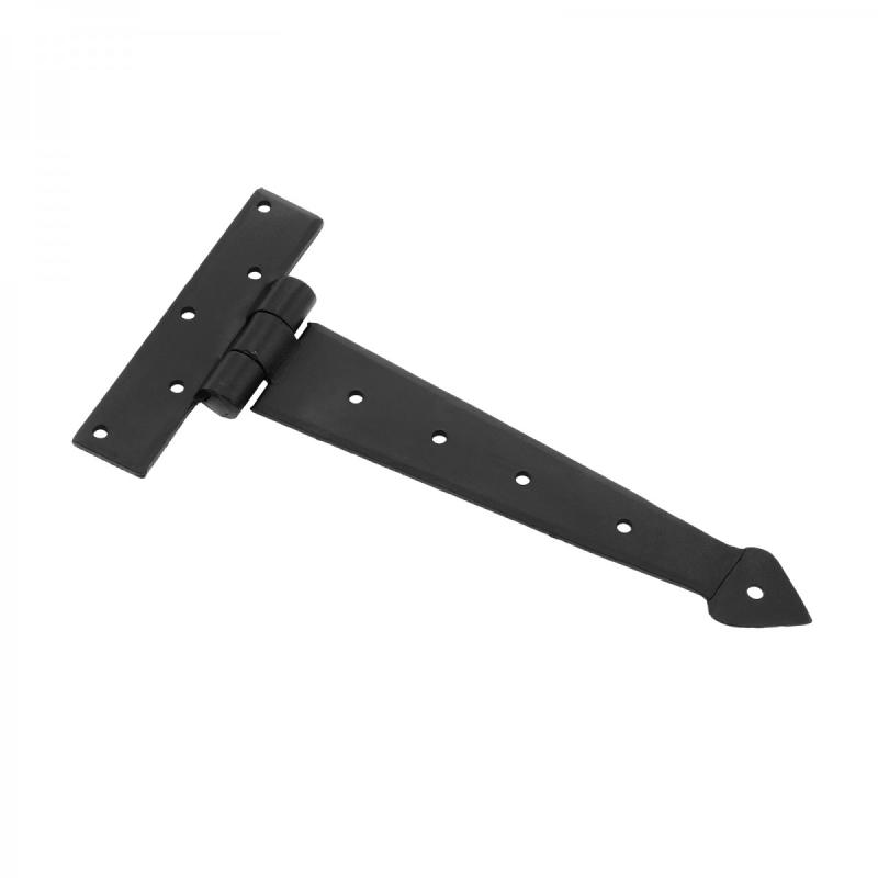 Black Iron T Strap Hinge 9 Inches Long Modern Decorative Arrow Tee Hinge Rust Resistant Powder Coated Wooden Cabinet Door or Gate Hinges with Screws  |  Cabinet & Door Hinges Cabinet & Door Hinges Cabinet & Door Hinges