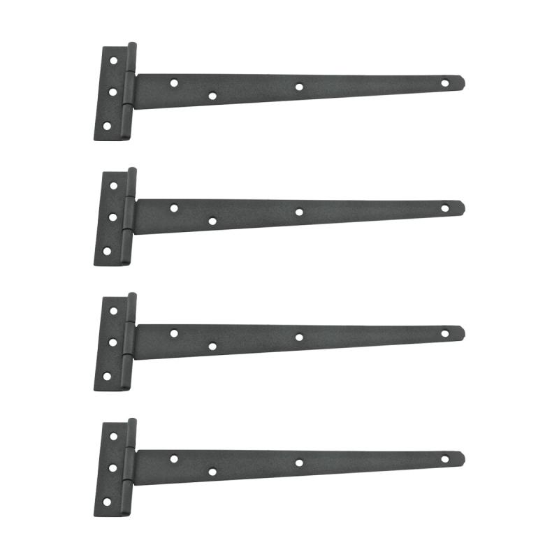 Black Iron T Strap Hinge Light Duty 11″ L Door Tee Strap Hinges Pack of 4  |  Cabinet & Door Hinges Cabinet & Door Hinges Cabinet & Door Hinges