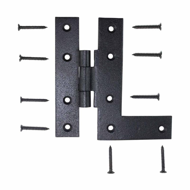 Black Offset HL Cabinet Hinge Wrought Iron Left Offset Hinge  |  Cabinet & Door Hinges Cabinet & Door Hinges Cabinet & Door Hinges