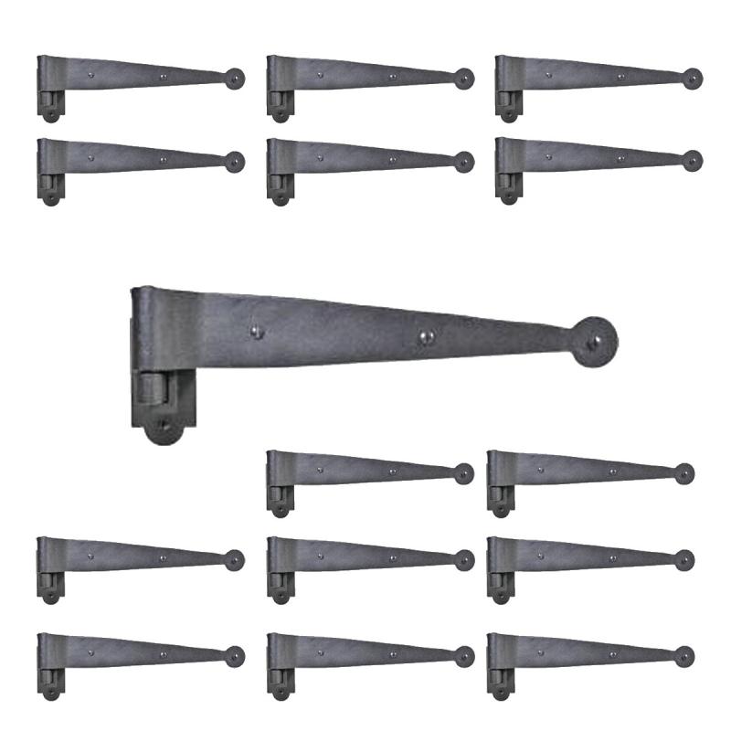 Black Offset Strap Lift Off Pintle Gate & Door Hinge Pack of 15  |  Cabinet & Door Hinges Cabinet & Door Hinges Cabinet & Door Hinges