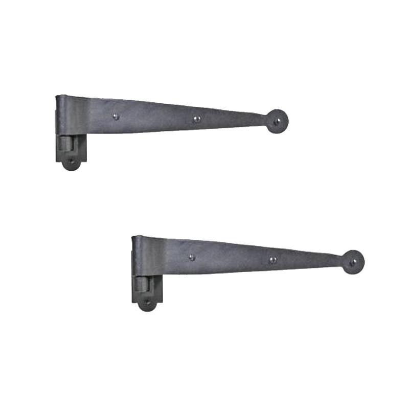 Black Offset Strap Lift Off Pintle Hinge 11″ x 2 5/8″ Wrought Iron Pack of 2  |  Cabinet & Door Hinges Cabinet & Door Hinges Cabinet & Door Hinges