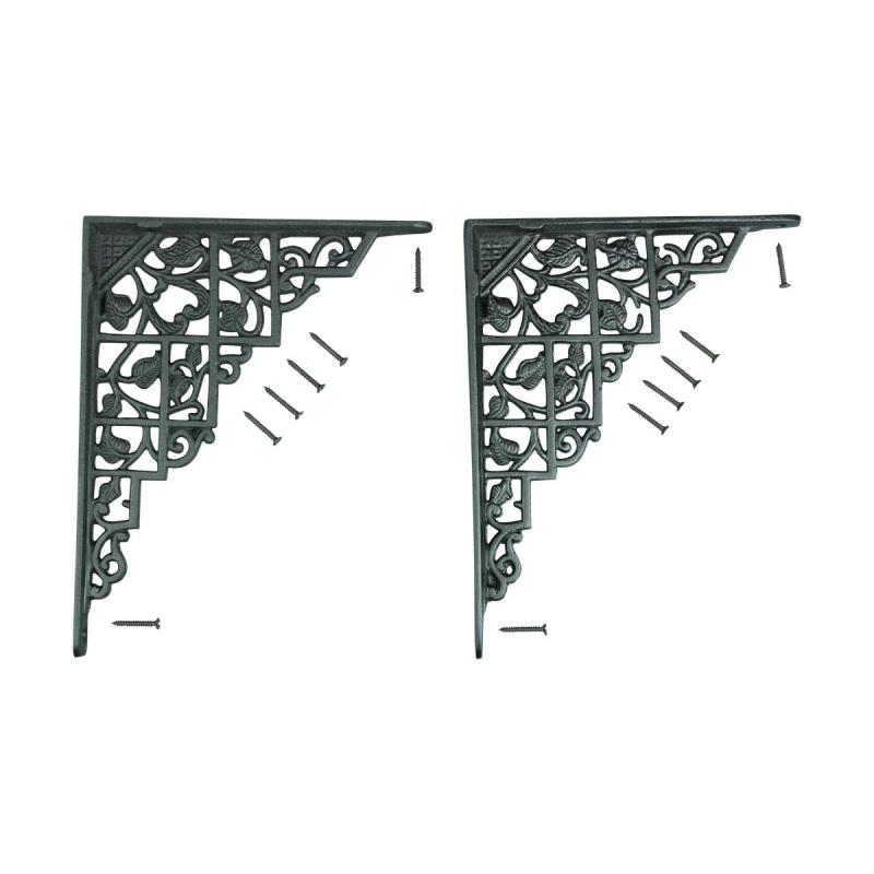 Black Shelf Bracket Supports Aluminum Mantle Bracket Holder  |  Shelf Brackets Shelf Brackets Shelf Brackets