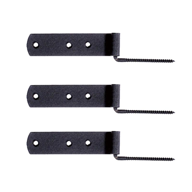 Black Shutter Gate Strap Hinge 4″ L Galvanized Steel Wrought Iron Pack of 3  |  Window & Shutter Hardware Home Hardware Window & Shutter Hardware