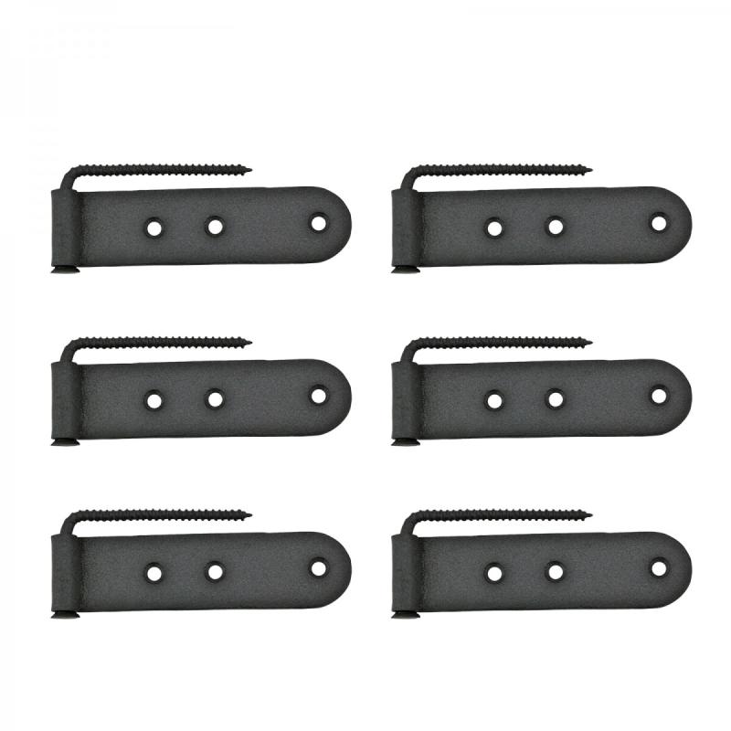 Black Shutter Gate Strap Hinge 4″ L Galvanized Steel Wrought Iron Pack of 6  |  Window & Shutter Hardware Home Hardware Window & Shutter Hardware