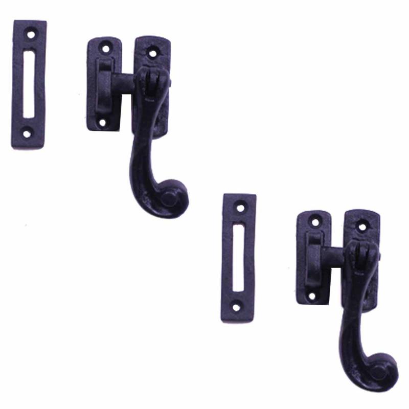 Black Window Sash Lock Wrought Iron 3.75″ Window Locks  |  Window & Shutter Hardware Home Hardware Window & Shutter Hardware