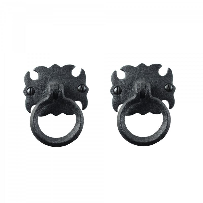 Black Wrought Iron Cabinet Ring Pulls 2.75″ W Pack of 2  |  Cabinet & Drawer Pulls Cabinet & Drawer Pulls Cabinet & Drawer Pulls