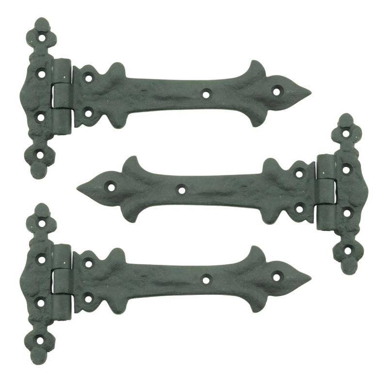 Black Wrought Iron Door Strap Hinge 7″ L Spear Tip Rust Resistant Pack of 3  |  Cabinet & Door Hinges Cabinet & Door Hinges Cabinet & Door Hinges