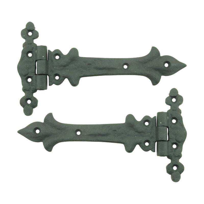 Black Wrought Iron Door Strap Hinge Rust Resistant Flush Mount Pack of 2 Hinges  |  Cabinet & Door Hinges Cabinet & Door Hinges Cabinet & Door Hinges