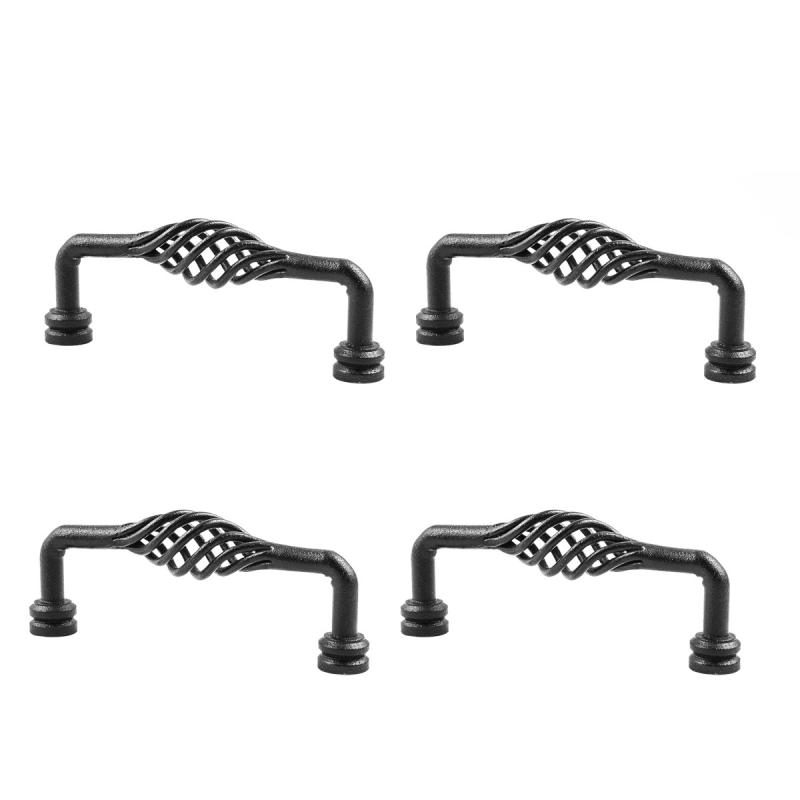 Black Wrought Iron Drawer Handle 6″ Cabinet Pull Birdcage Design Pack of 4  |  Cabinet Drawer & Door Handle Cabinet Drawer & Door Handle Cabinet Drawer & Door Handle