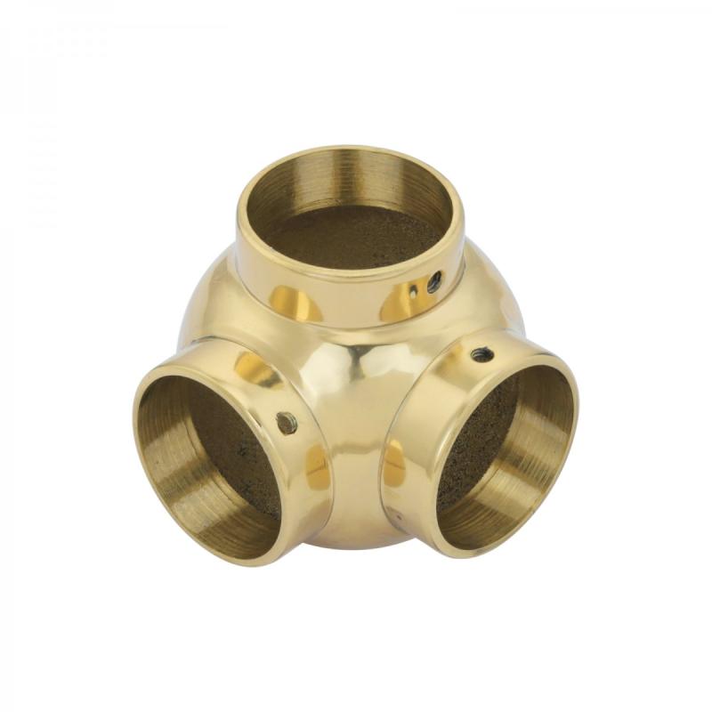 Brass Ball Side Outlet Ell Fitting 1.5″ Bar Foot Rail  |  Rail Connectors and Elbows Rail Connectors & Elbows Rail Connectors & Elbows