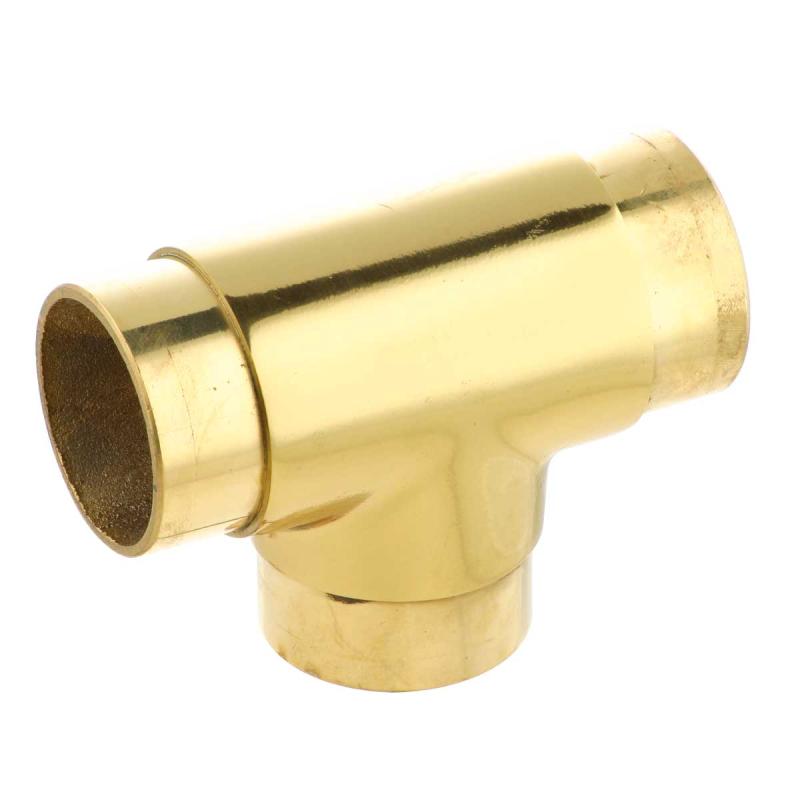 Brass Flush TEE Fitting 1.5″ OD Bar Foot Rail Connector  |  Rail Connectors and Elbows Rail Connectors & Elbows Rail Connectors & Elbows