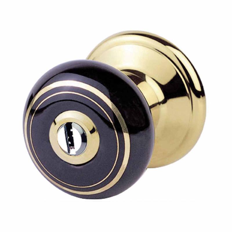 Brass Keyed Door Knob Lock Set Porcelain Adjustable Backset Porcelain Door Lock  |  Door Knobs & Parts Door Hardware Door Knobs & Parts