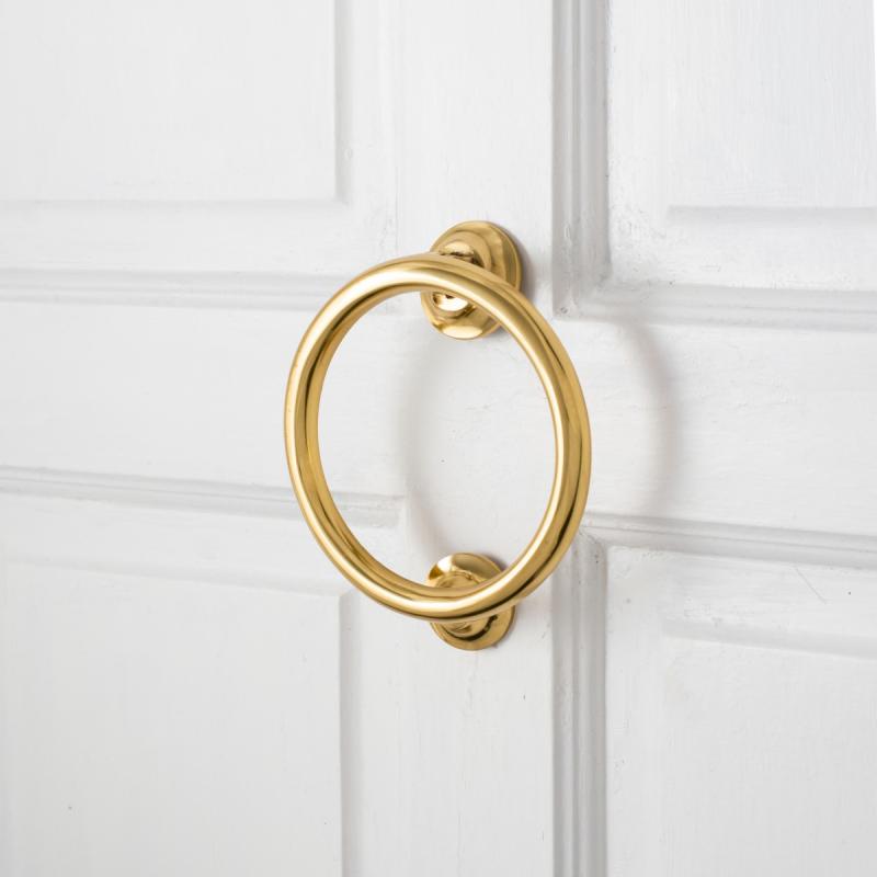 Brass Ring Door Knocker Smooth Round Shape 5″ Diameter  |  Door Knockers Door Hardware Door Knockers