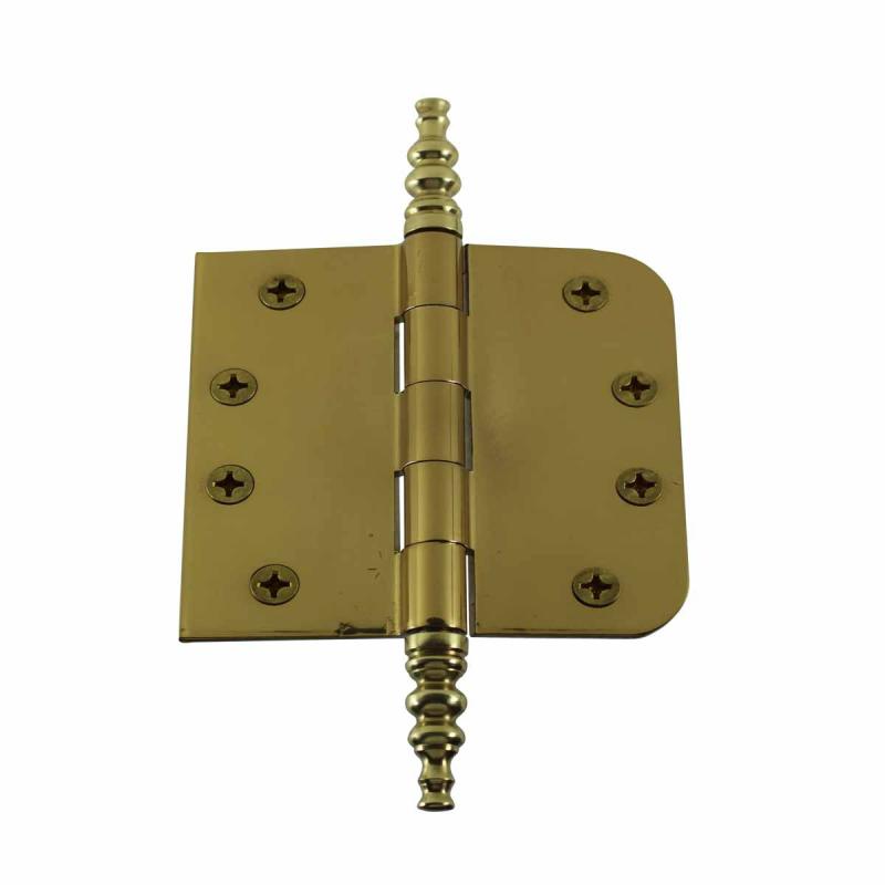 Bright Solid Brass Door Hinge 4″ Steeple Tip  |  Door Hinges Cabinet & Door Hinges Door Hinges