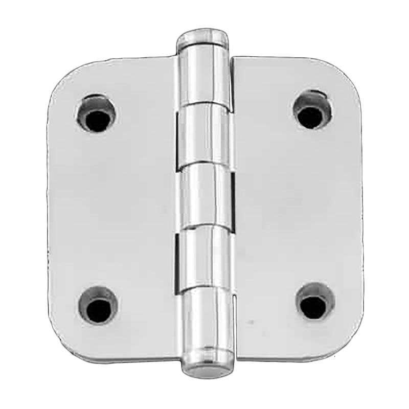 Cabinet Hinge Chrome Brass 2″ Radius Coin Tip  |  Door Hinges Cabinet & Door Hinges Door Hinges