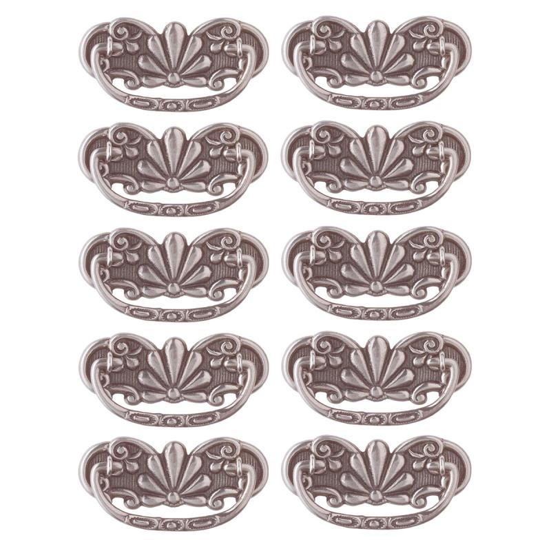 Cabinet Pull Pewter Solid Brass Scalloped Bail Pack of 10  |  Cabinet & Drawer Pulls Cabinet & Drawer Pulls Cabinet & Drawer Pulls