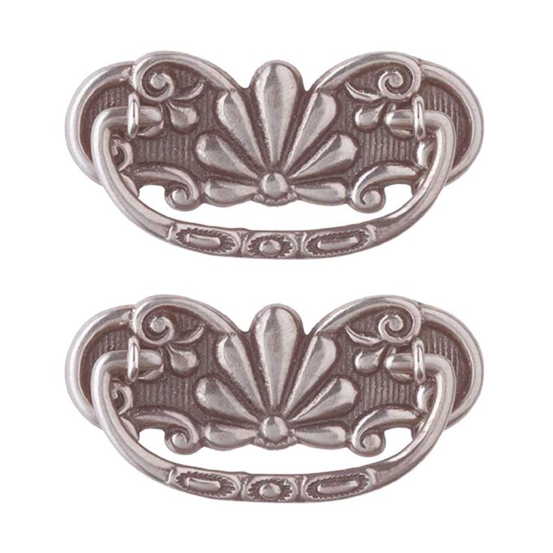 Cabinet Pull Pewter Solid Brass Scalloped Bail Pack of 2  |  Cabinet & Drawer Pulls Cabinet & Drawer Pulls Cabinet & Drawer Pulls