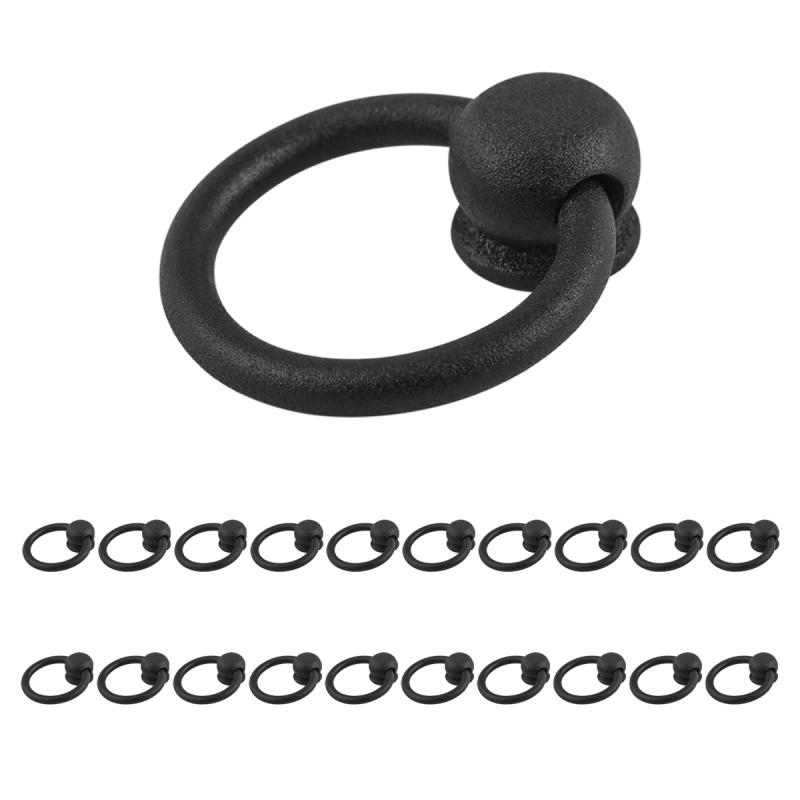 Cabinet Ring Pulls Mission Black Wrought Iron Pack of 20  |  Cabinet & Drawer Pulls Cabinet & Drawer Pulls Cabinet & Drawer Pulls