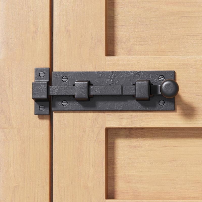 Cabinet Slide Bolt Latch 4″ Wrought Iron Door Slide Bolt Latch  |  Slide Bolts Door Hardware Slide Bolts